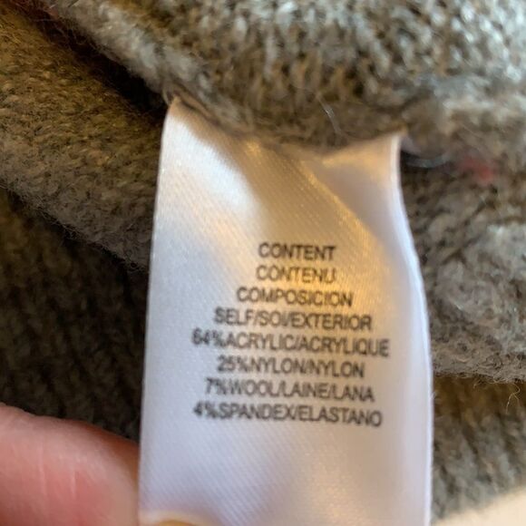 WAYF Women’s Striped Front Tie Crew Neck Sweater Gray/Pink Size Medium - Picture 9 of 10